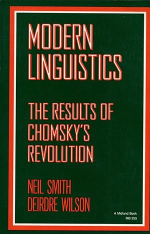 Bild des Verkufers fr Modern Linguistics the Results of Chomsky's Revolution zum Verkauf von Cider Creek Books