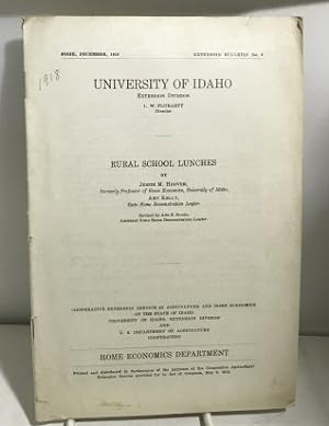 Seller image for Rural School Lunches (Home Economics Department) (Extension Bulletin No. 4) for sale by S. Howlett-West Books (Member ABAA)