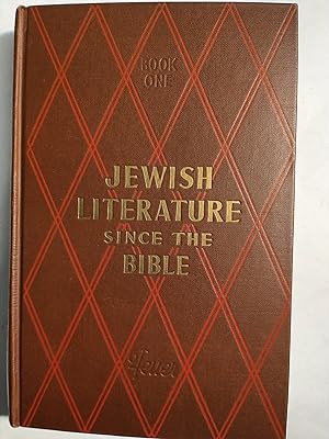 Image du vendeur pour Jewish Literature Since The Bible Book One mis en vente par Early Republic Books