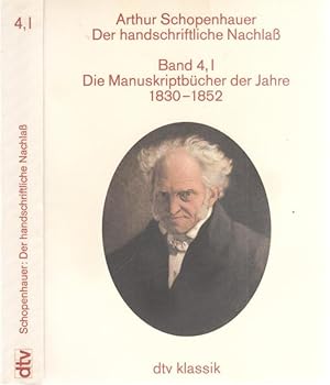 Bild des Verkufers fr Band 4,I sep. aus: Der handschriftliche Nachla (Nachlass) in fnf Bnden. Die Manuskriptbcher der Jahre 1830 - 1852. zum Verkauf von Antiquariat Carl Wegner