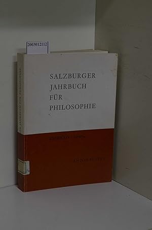 Seller image for Salzburger Jahrbuch fr Philosophie / Salzburger Jahrbcher fr Philosophie: 1978/79 for sale by ralfs-buecherkiste