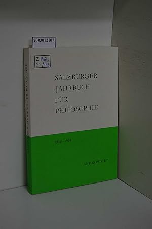 Seller image for Salzburger Jahrbuch fr Philosophie / Salzburger Jahrbcher fr Philosophie: 1998 for sale by ralfs-buecherkiste