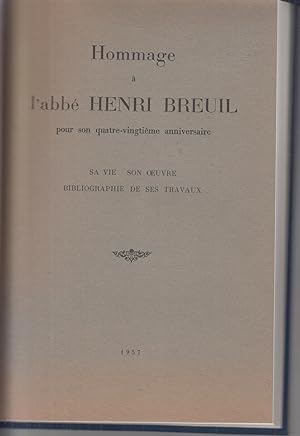 Bild des Verkufers fr Hommage a M.l'abbe Henri Breuil zum Verkauf von Allguer Online Antiquariat