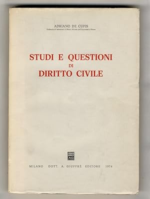 Studi e questioni di diritto civile.