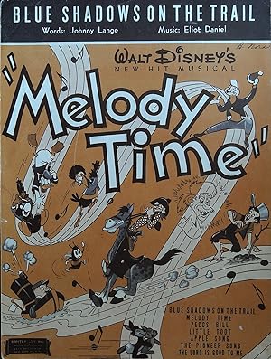 Bild des Verkufers fr Melody Time Sheet Music 1948 Walt Disney zum Verkauf von AcornBooksNH