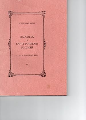 Seller image for Raccolta di Canti Popolari Lucchesi for sale by Orca Knowledge Systems, Inc.