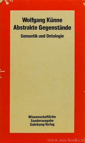 Bild des Verkufers fr Abstrakte Gegenstnde. Semantik und Ontologie. zum Verkauf von Antiquariaat Isis