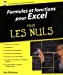 Imagen del vendedor de Formules et fonctions pour Excel 2013 et 2016 pour les nuls [FRENCH LANGUAGE - Soft Cover ] a la venta por booksXpress