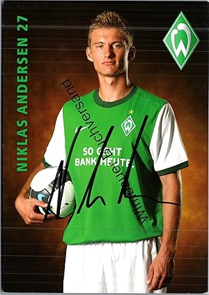 Bild des Verkufers fr Original Autogramm Niklas Andersen Werder Bremen /// Autograph signiert signed signee Saison 2009 / 2010 zum Verkauf von Antiquariat im Kaiserviertel | Wimbauer Buchversand