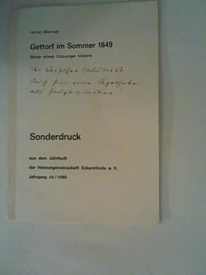 Gettorf im Sommer 1849 Sonderdruck a. d. Jahrbuch d. Heimatgemeinschaft Eckernförde, Jg. 44/ 1986