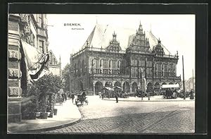 Bild des Verkufers fr Ansichtskarte Bremen, Stadtplatz mit Rathaus zum Verkauf von Bartko-Reher