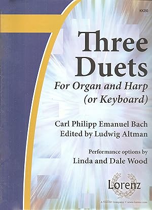 Imagen del vendedor de Three Duets for Organ and Harp (Or Keyboard) a la venta por Snow Crane Media