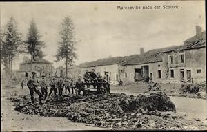 Bild des Verkufers fr Ansichtskarte / Postkarte Marcheville Crcy en Ponthieu Somme, Ort nach der Schlacht, Zerstrungen 1. WK zum Verkauf von akpool GmbH