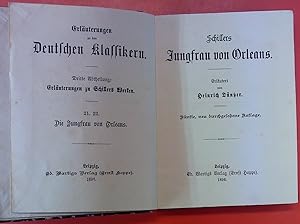 Imagen del vendedor de Schillers Jungfrau von Orleans. Dritte Abtheilung: Erluterungen zu Schillers Werken. 21. 22. Die Jungfrau von Orleans. Erluterungen zu den Deutschen Klassikern a la venta por biblion2