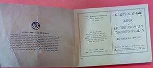 Seller image for The Royal Game - Amok - Letter From an Unknown Woman (Armed Services Editions) for sale by biblion2