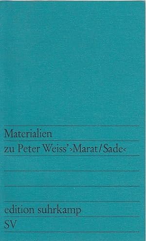 Seller image for Materialien zu Peter Weiss` "Marat, Sade" / [zsgest. von Karlheinz Braun]; Edition Suhrkamp ; 232 for sale by Licus Media