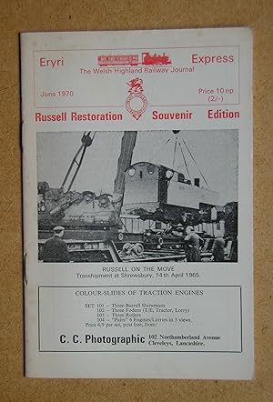 Image du vendeur pour Eryri Express. The Welsh Highland Railway Journal. June 1970. Russell Restoration Souvenir Edition. mis en vente par N. G. Lawrie Books