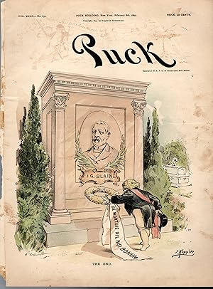 Seller image for Lithograph PRINT: "The End".fom Puck Magazine, February 8, 1893 for sale by Dorley House Books, Inc.