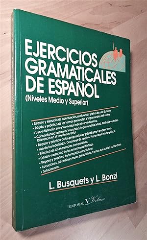 Bild des Verkufers fr Ejercicios gramaticales de espaol (Niveles Medio y Superior) zum Verkauf von Llibres Bombeta