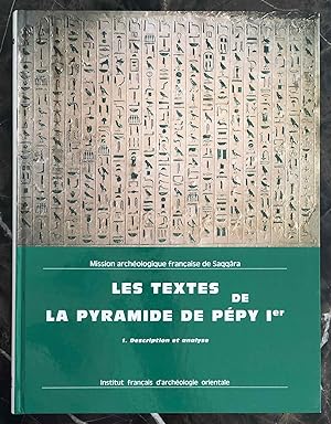 Seller image for Les textes de la pyramide de Ppy Ier. Tome I: Description et analyse. Tome II: Fac-simils (complete set) for sale by Meretseger Books