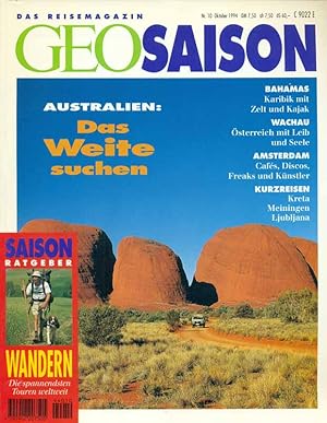 Bild des Verkufers fr GEO Saison. Das Reisemagazin. Heft Oktober 1994. zum Verkauf von Online-Buchversand  Die Eule