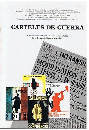 Bild des Verkufers fr CARTELES DE GUERRA. Coleccin de carteles de la Segunda Guerra Mundial. zum Verkauf von Librera Torren de Rueda