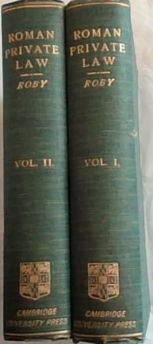 Bild des Verkufers fr Roman Private Law in the times of Cicero and of the antonines (2 volume set) zum Verkauf von Chapter 1