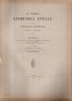 Seller image for La Teoria Geometriva Attuale delle Restituzioni Prospettive for sale by Messinissa libri