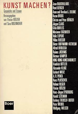 Bild des Verkufers fr Kunst machen? Gesprche und Essays zum Verkauf von Paderbuch e.Kfm. Inh. Ralf R. Eichmann