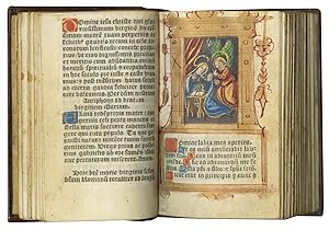 Printed Book of Hours (Use of Rome); in Latin and French, illuminated imprint on parchment