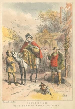 Seller image for Dame Perkins and Her Grey Mare; or, The mount for market. With coloured illustrations by Phiz. 4to. for sale by Jarndyce, The 19th Century Booksellers