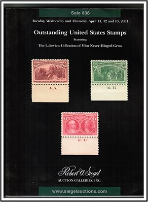 [Philately] Lakeview Collection of Mint Never-Hinged Gems 2001 Siegel Auction Catalog