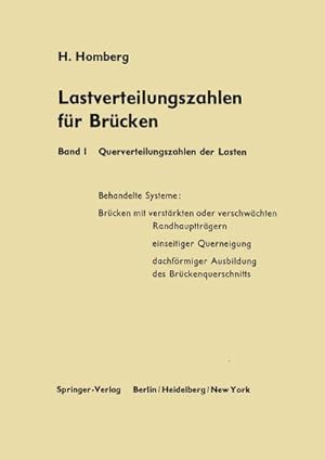 Bild des Verkufers fr Lastverteilungszahlen fr Brcken : Erster Band Querverteilungszahlen der Lasten zum Verkauf von AHA-BUCH GmbH