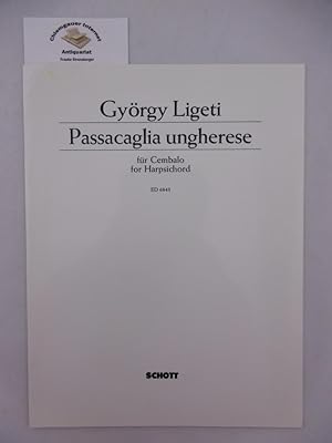 Passacaglia ungherese für cembalo / for Harpsicord. ED 6843.