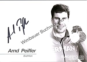 Original Autogramm Arnd Peiffer Biathlon /// Autograph signiert signed signee