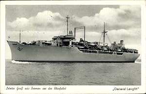 Ansichtskarte / Postkarte US Amerikanisches Kriegsschiff, USS General Langfitt, Transportschiff