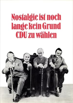 Künstler Ansichtskarte / Postkarte Staeck, Klaus, Für sozialdemokratische Wählerinitiativen, Nost...
