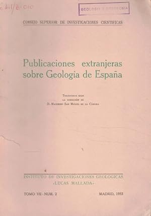 Seller image for Publicaciones extranjeras sobre Geologa de Espaa. Tomo VII Nm. 2 for sale by Librera Cajn Desastre
