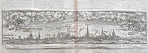 Lübeck. Lubec, une des plus belles citez maritimes paincte. Original Holzschnitt aus Cosmographia.