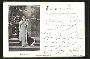 Bild des Verkufers fr Ansichtskarte Knigin Luise von Preussen in kniglichem Gewand zum Verkauf von Bartko-Reher