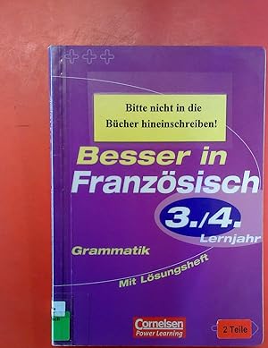 Seller image for Besser in Franzsisch. Grammatik, 3./4. Lernjahr, mit Lsungsheft for sale by biblion2
