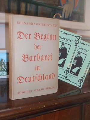 Bild des Verkufers fr Der Beginn der Barbarei in Deutschland. zum Verkauf von Antiquariat Klabund Wien