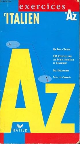 Image du vendeur pour L'italien Exercices de A  Z mis en vente par Le-Livre