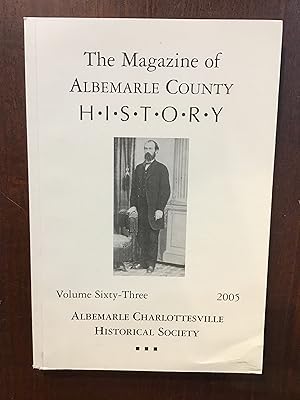 Seller image for The Magazine of Albemarle County History, Volume 63 for sale by Shadetree Rare Books