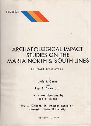 Bild des Verkufers fr Archaeological Impact Studies on the Marta North & South Lines Contract TZ600-M93-03 zum Verkauf von Americana Books, ABAA