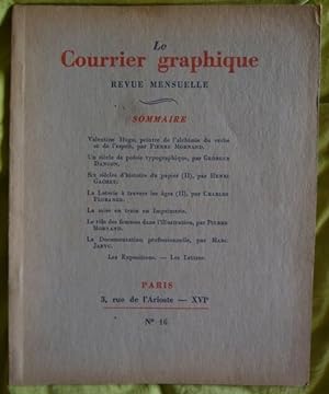 Le Courrier graphique - Revue mensuelle - N° 16 - Juin 1938 -