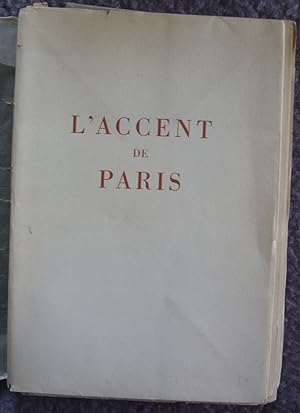 Seller image for L'accent de Paris for sale by Librairie Sedon