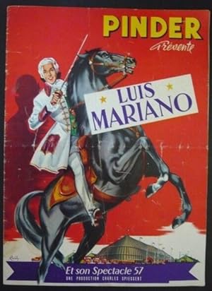 Programme du cirque Pinder 1957 - Luis Mariano