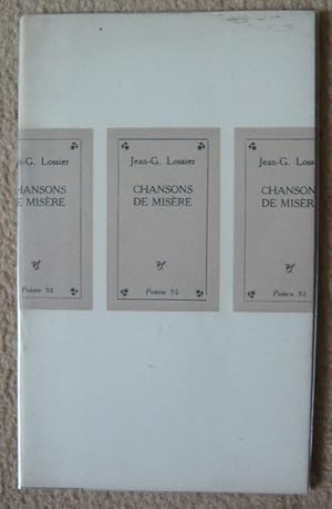 Seller image for Chansons de misre - Posie 52 for sale by Librairie Sedon