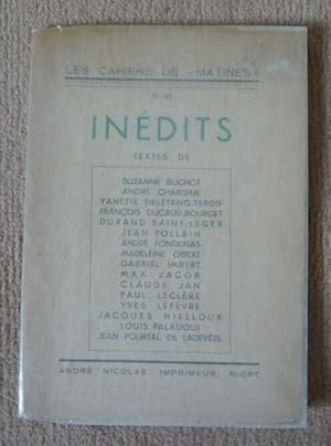 Imagen del vendedor de Indits a la venta por Librairie Sedon